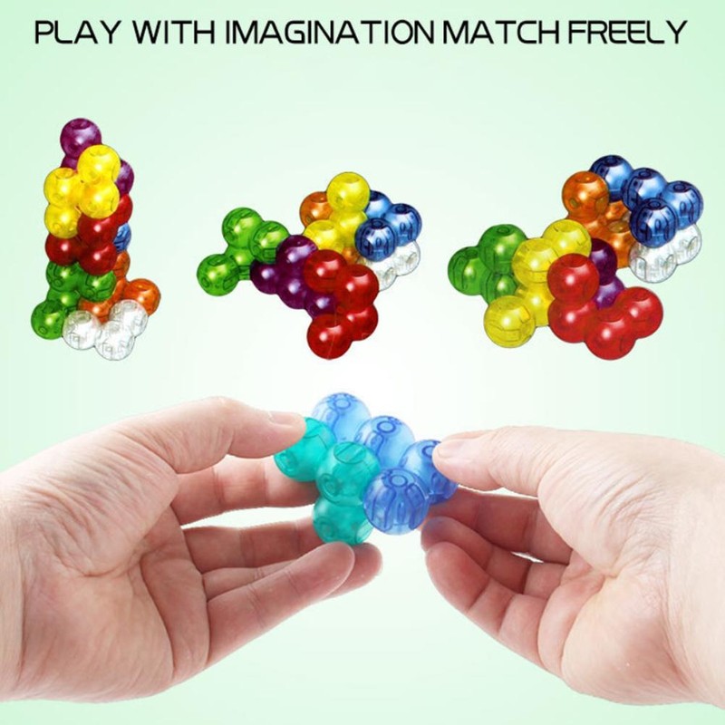 Magnetic Balls Building Blocks DIY Magnetic Sphere Balls with 54Pcs
