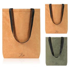 Yvey Reusable Leakproof DuPont Paper Lunch Bag, Unisex Lunch Bag, Insulated Lunch Bag, Large Lunch bag for Office Picnic Hiking Camping Beach, Brown