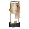 Dunatou Small Clothes Rack with Wheels, Heavy Duty Metal Garment