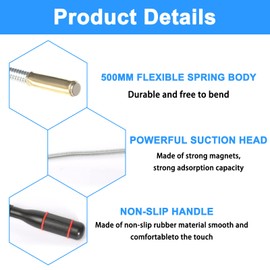 INBOLM 60CM Flexible Magnetic Pickup Tool, Strong Magnetic Pick Up Tools, Telescopic Magnet, Portable Magnetic Pick up Tool, Mechanic Tools for Men