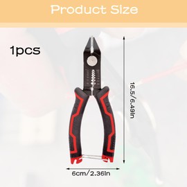 TYVOM 6" Wire Cutter, Precisional Wire Strippers Electrical, Cable Stripper Side Cutters Cable Stripper Tool Wire Cutters Electrical with Safety Lock for Appliance, Electrical Repair