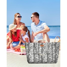 GLORIEROO Extra Large Beach Bag for Women, Waterproof Sandproof Over-Size Carry On Beach Essentials Tote with 5 Pockets Gifts for Women