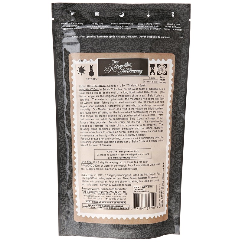 Metropolitan Tea Discovery Loose Tea Pack, Bella Coola Herb and