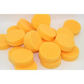 3 Inch Round Synthetic Sponges for Crafts, Painting, Pottery, Face Painting, Watercolors & Horse Tack Cleaning | 25 Pack