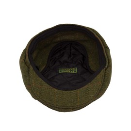 WALKER AND HAWKES - Derby Tweed Eddie Flat Cap w/Foldable Ear Flaps - Dark Sage - L (59cm)