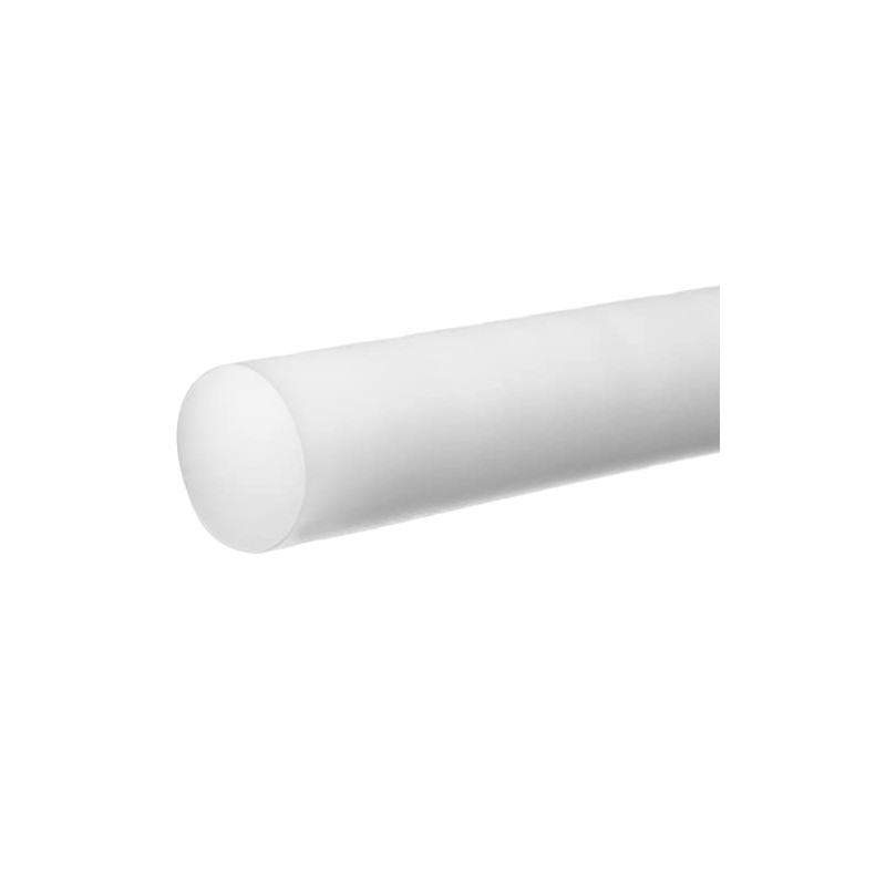 Delrin Acetal Homopolymer Plastic Rod, White, 1/2 in Diameter x