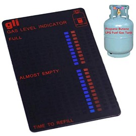 Eatech Propane Butane LPG Fuel Gas Tank Level Indicator Magnetic Gauge Caravan Bottle Temperature Measuring Stick (Black)