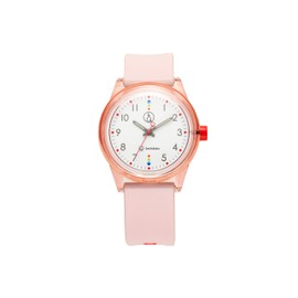 Citizen Q&Q R02A-001VK Analog Wristwatch, Smile Solar, Matching Style, Waterproof, Urethane Strap, Baby Pink