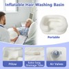 Inflatable Shampoo Basin Set - Portable Bedside Shower System Hair