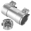 Exhaust Muffler Tube Connector Joiner Dual Clamp Sleeve 2in/51mm Automobile