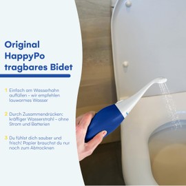 HappyPo Easy Bidet 300ml dark blue 1.00