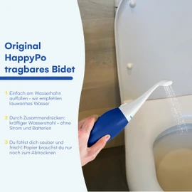 HappyPo Easy Bidet 300ml dark blue 1.00