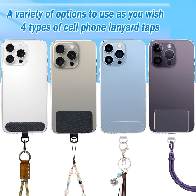 Molibest 8 Pack Phone Tether Tab, Universal TPU Phone Lanyard