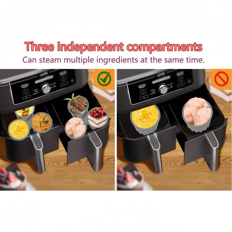 2PCS Reusable Silicone Air Fryer Baking| 135 ml Nonstick 3