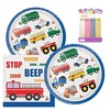 Traffic Jam Birthday Lunch Napkins & Plates Party Kit for 16 Guests