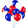 XIKSXITN 12inch Red White and Blue Balloons with Red Blue