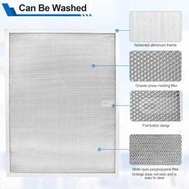 203368 F50F F300 Air Prefilter Replacement for Honey-well Cleaner 16'' x 12.5'' Air Pre Filter Replaces, Electronic Air Cleaner Post Filter F300E1019-F300A1625-2 Pack