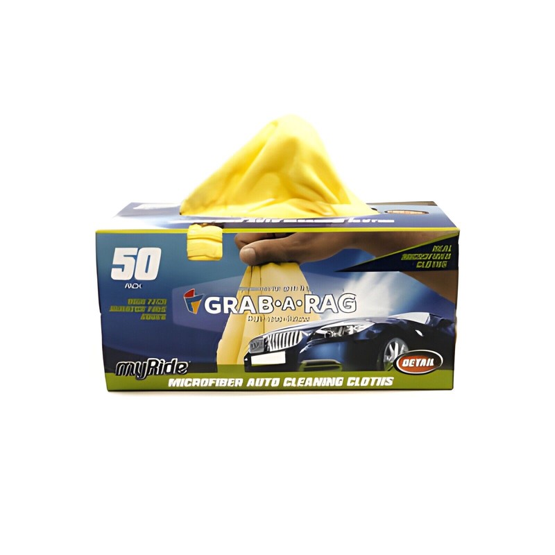 MyRide Grab-A-Rag 50 Pack Reusable Microfiber 12" X 12" Towels