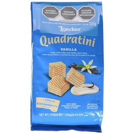 Loacker Galletas Quadratini Wafer Sabor Vainilla, 125 g
