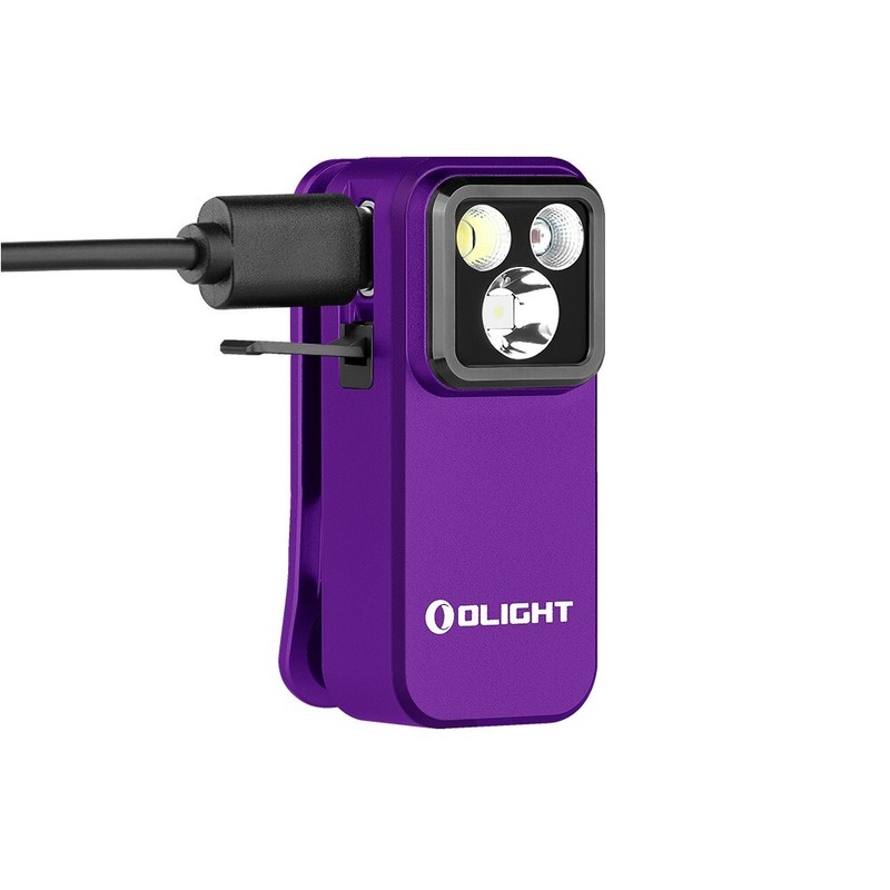 Olight Oclip Pro Purple Clip on Flashlight & imini 2