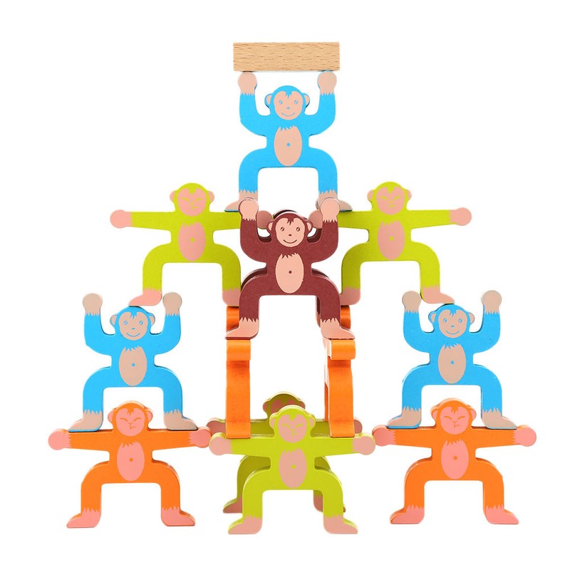 Wooden Stacking Games Balancing Blocks Toy Children Kid Educational Toy