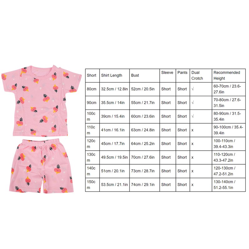 Baby Short Sleeve TShirt Short Pants Breathable Summer Clothes Pajamas