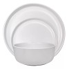 KASABLANCA Vajilla De Ceramica Blanca 16 Piezas Moderna 4 Personas