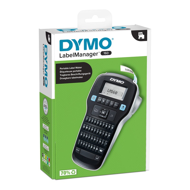 DYMO DYMO LabelManager 160 Tragbares Beschriftungsgerät | Etikettiergerät mit QWERTZ