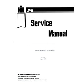 International 1250 Grinder Mixer Service Manual IH