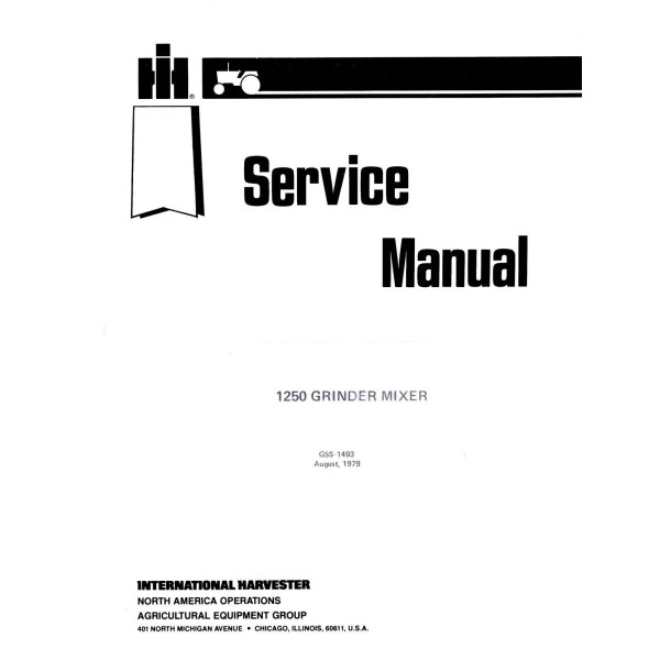 International 1250 Grinder Mixer Service Manual IH