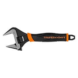 Truper Expert PET-8XA Llave ajustable (perico) 8" boca ancha Comfort Grip