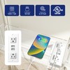 HMYHUM Acrylic Narrow Side Table with Charging Station, 7" Width,