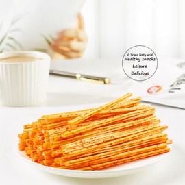 Spicy Strips - Spicy Gluten Latiao, Chinese Special Casual Snack Food, Made From Wheat/Chili/Spice, Low Sugar and Low Calories, Best Vegan, 50g (Pack of 3)