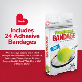BioSwiss Bandages, Tennis Ball Shaped Self Adhesive Bandage Set, Latex Free, Sterile Wound Care, 24 Count