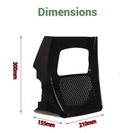 Gloss Black Chin Spoiler Fairing Radiator Cover Compatible for Harley Touring Street Road Glide FLHX FLTR 2017-2023