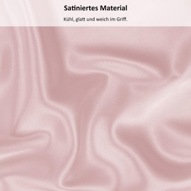 Lirex Satin Fitted Sheet 140 x 200 cm, Silk Fitted Sheet Luxurious and Silky Smooth Soft Microfibre Bed Sheet for up to 35 cm Mattress, Light Pink