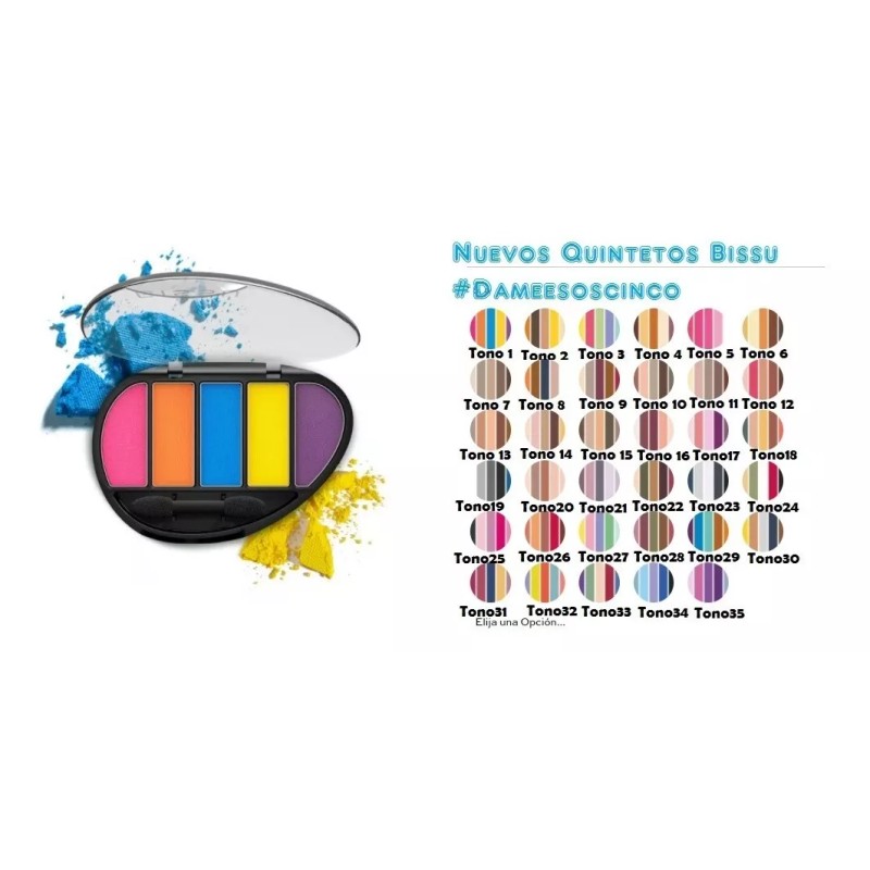 Bissú Set Kit 6pz Sombra Quinteto Bissú Producto Original