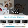 Slim LED Digital Alarm Clock, Mirror Surface for Makeup, with