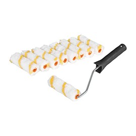 Truper ROPI-420N9, Kit de maneral y 9 mini rodillos de 4" de poliéster