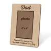 Dad Memorial Picture Frame Holds 4 x 6 Photo, Rustic