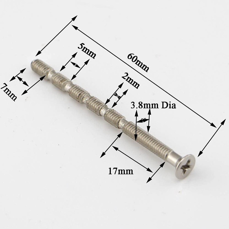 4 Piece Universal M4 Screw Connecting Bolts & Sleeves for