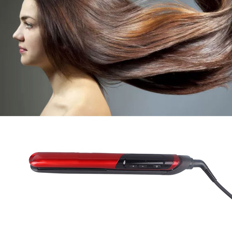 Hair Straightener Ceramic Digital Temperature Display Hair Curling Straightener Iron
