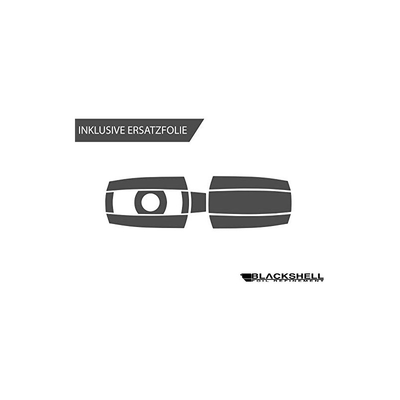 Blackshell® Key foil, 2 x in 3D carbon black for