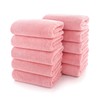 Lumimi Face Towel, Quick Drying, Set of 10, Pink, 13.8