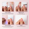 Nelikoo Semi Cured Gel Nail Strips - 30PCS Gel Nail