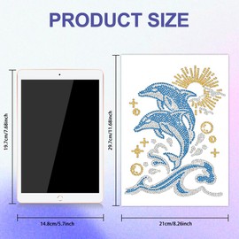 MAYJOYDIY Dolphin Wave Rhinestone Iron on Hotfix Transfer Decal Sun Gull Bling Rhinestones DIY Patch Repair Hot Fix Applique for T-Shirt Jacket Bag Jeans Craft Clothing Accessory