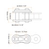 sourcing map Chain Main Link Roller 1/2 Inch Carbon Steel