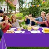 16 Pack Purple Plastic Tablecloth for Rectangle Tables, Premium Decorative