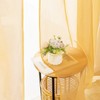 MIULEE 2 Panels Solid Color Gold Sheer Fall Window Curtains