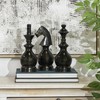 Deco 79 Aluminum Metal Chess Decorative Sculpture King, Knight, Bishop